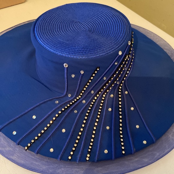 royal blue dress hat Crushable Royal Blue 100% Australian Wool Fedora Hat Small